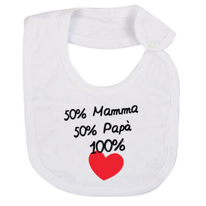 Bavaglino Neonato 50% Mamma 50% Papà