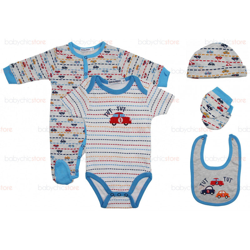 Set Completo Body e Tutina Car - 6 Mesi
