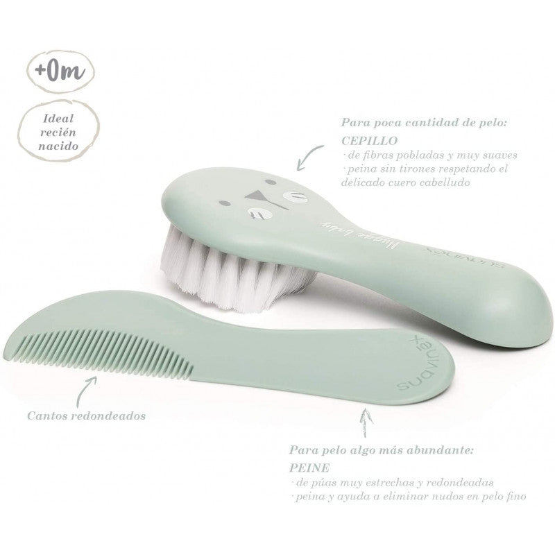 Spazzola e Pettine Hygge Baby Suavinex Verde - 6
