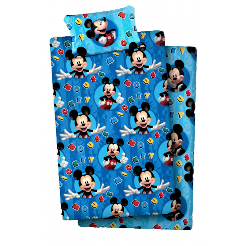 Set Lenzuola per Letto Singolo di Mickey Mouse