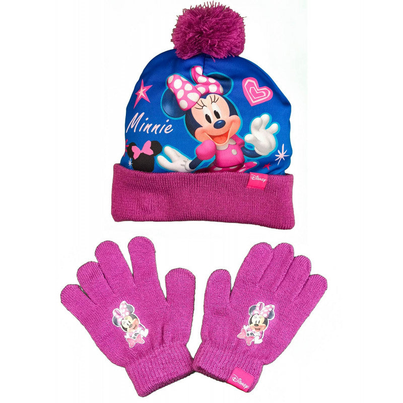 Set Cappello e Guanti di Minnie Viola
