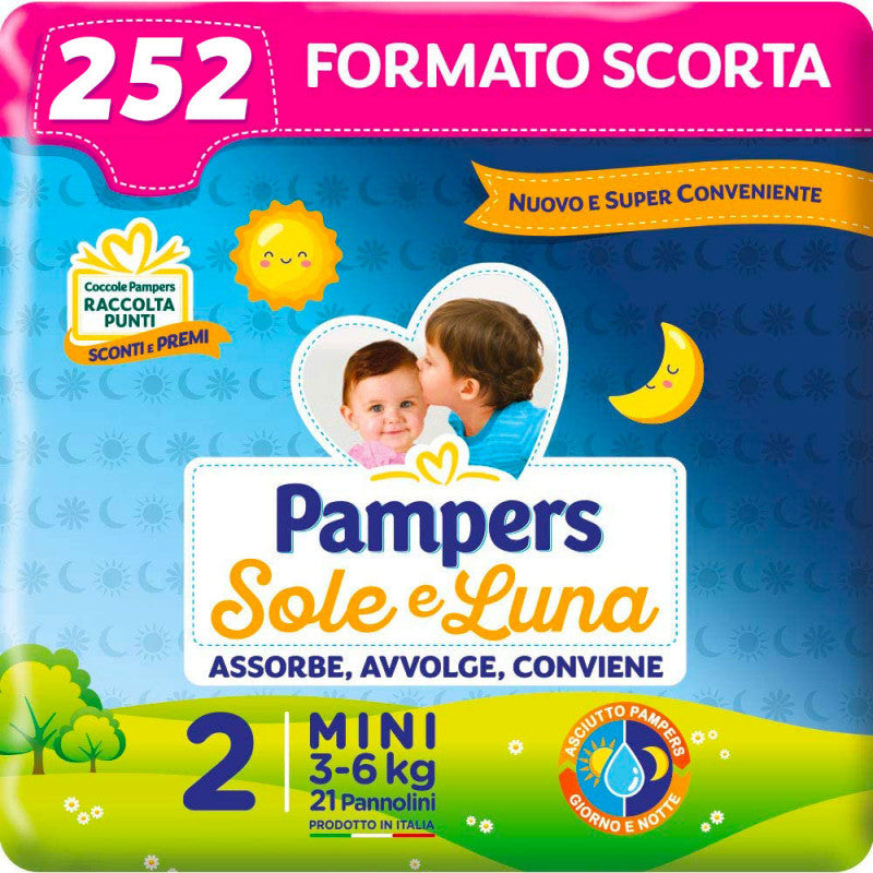 Pannolini Pampers Sole e Luna - Pacco Scorta