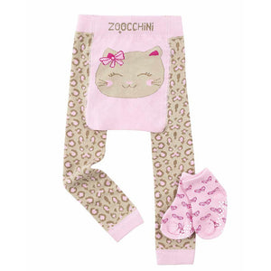 Set Leggings e Calzini Antiscivolo - Gattina 6-12 Mesi