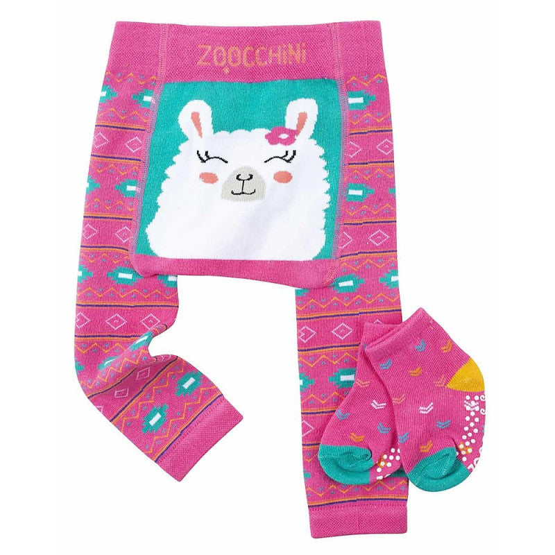 Set Leggings e Calzini Antiscivolo - Lama 12-18 Mesi