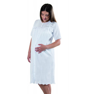 Camicia da Notte con Merletto Aperta Avanti - T6