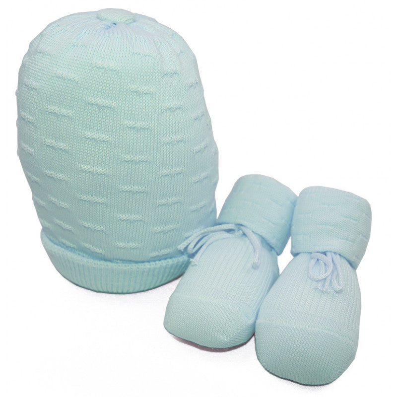 Cappellino e Calzini Neonato Azzurro