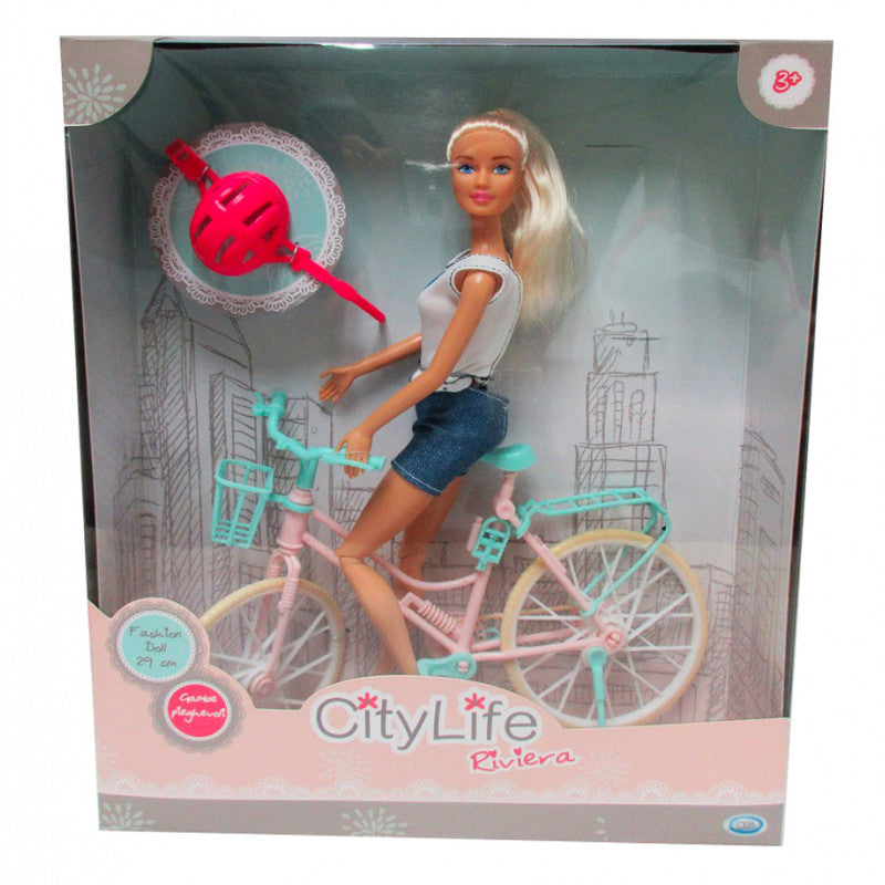 City Life - Bambola con Bicicletta Riviera