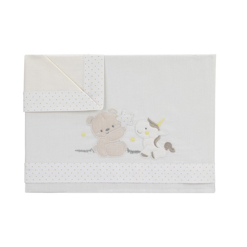 Set Lenzuola per Culla - Unicorno