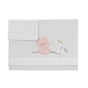 Set Lenzuola per Culla Unicorno - Rosa