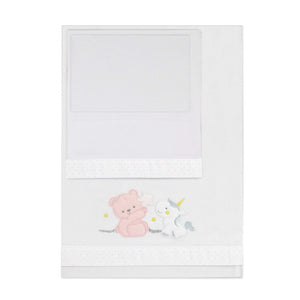 Set Lenzuola per Culla Unicorno - Rosa - 3