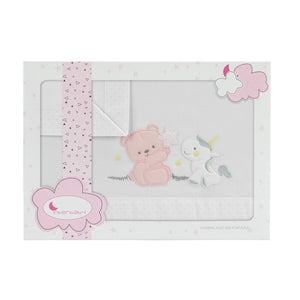 Set Lenzuola per Culla Unicorno - Rosa - 5