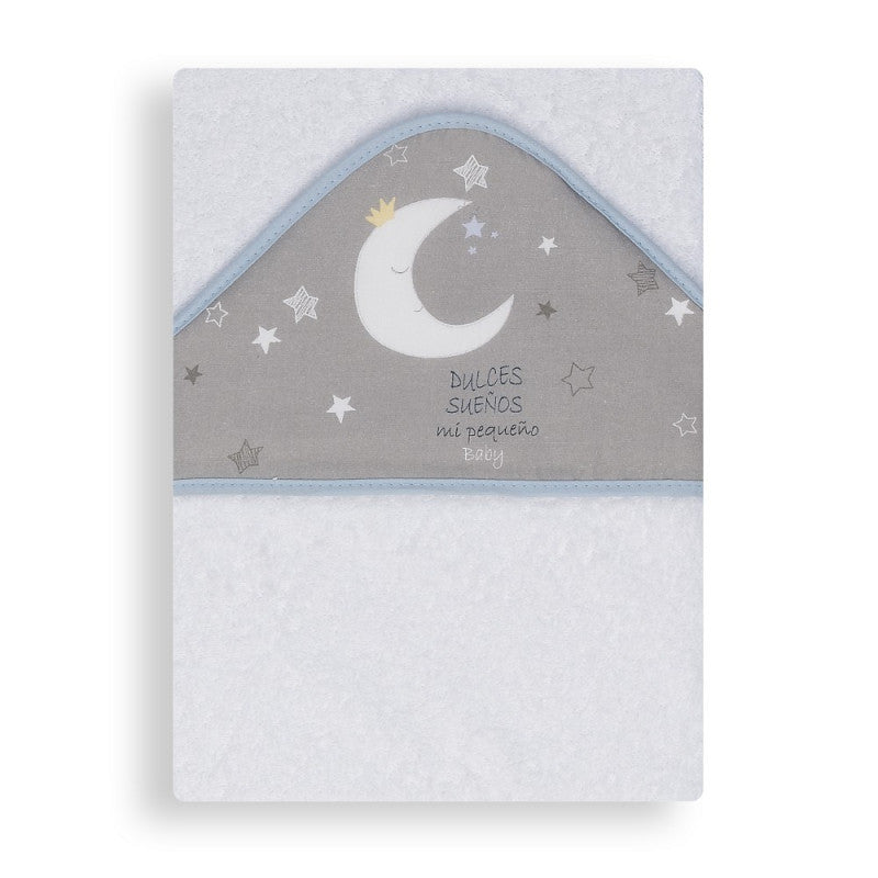 Accappatoio per Neonato Luna - Bianco/Azzuro - 2