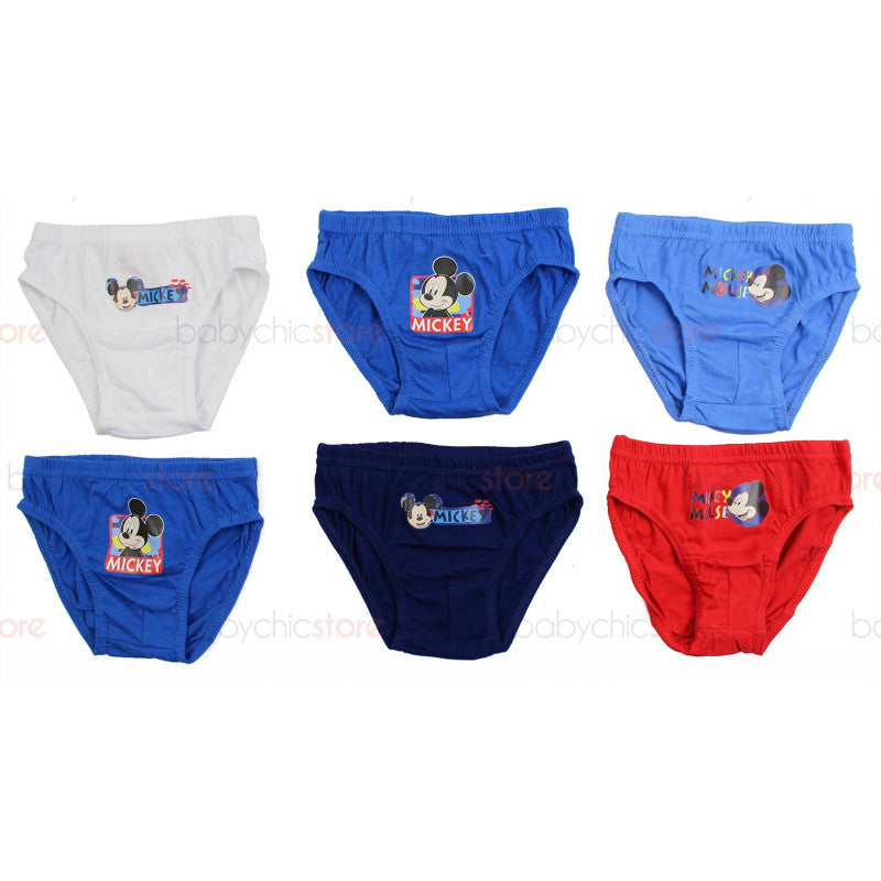Set di 6 Slip Mickey Mouse - 2/3 Anni
