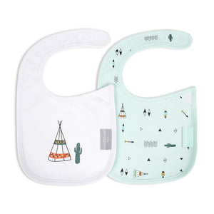 Set 2 Bavaglini Dakota Chiusura Velcro - Verde