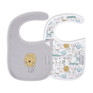 Set 2 Bavaglini Animali - Chiusura Velcro