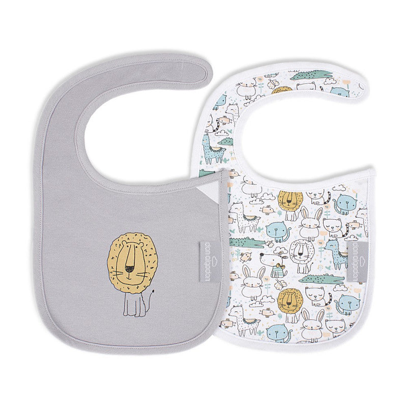 Set 2 Bavaglini Animali - Chiusura Velcro