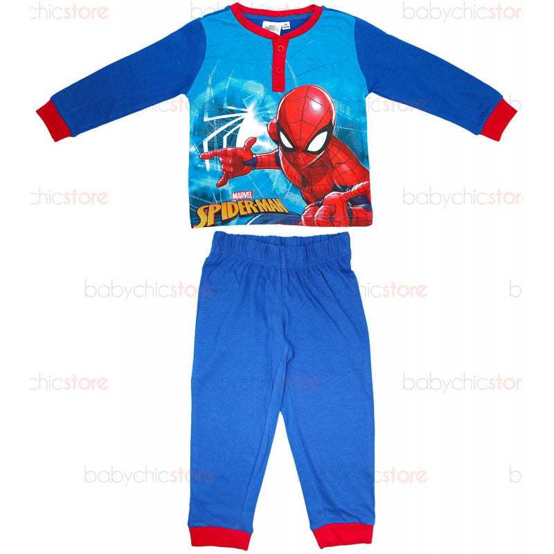 Pigiama Primavera/Estate Spiderman Blu - 8 Anni