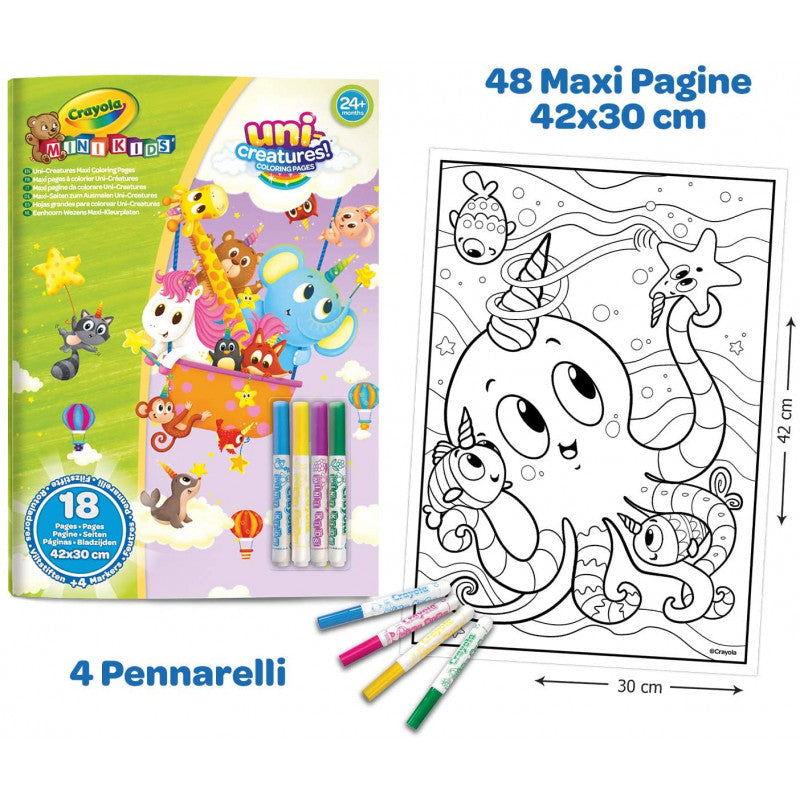 Maxi Pagine da Colorare - Uni Creatures - 4