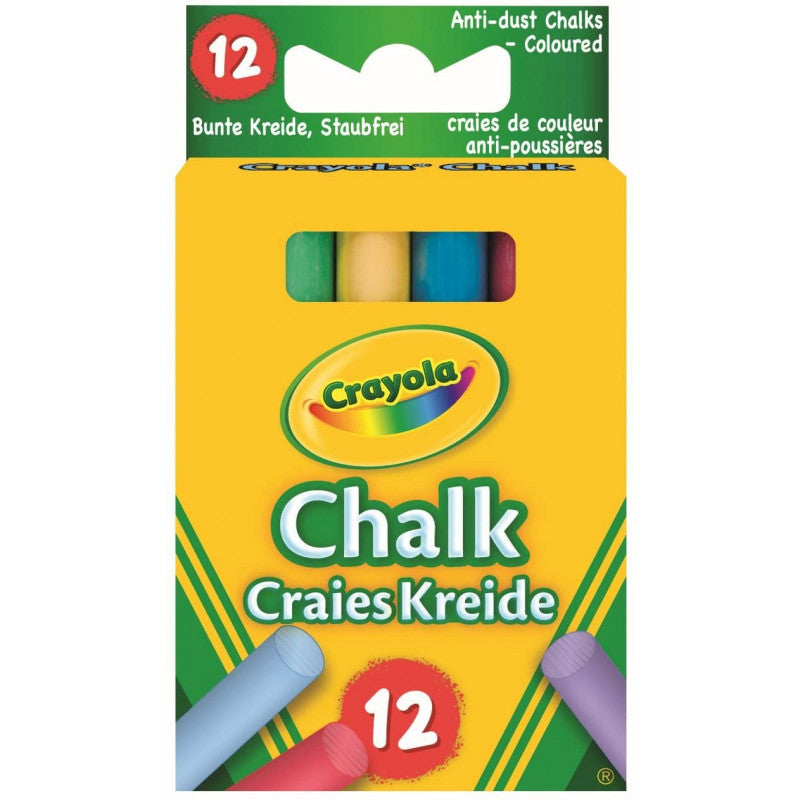 12 Gessi Colorati Antipolvere Crayola