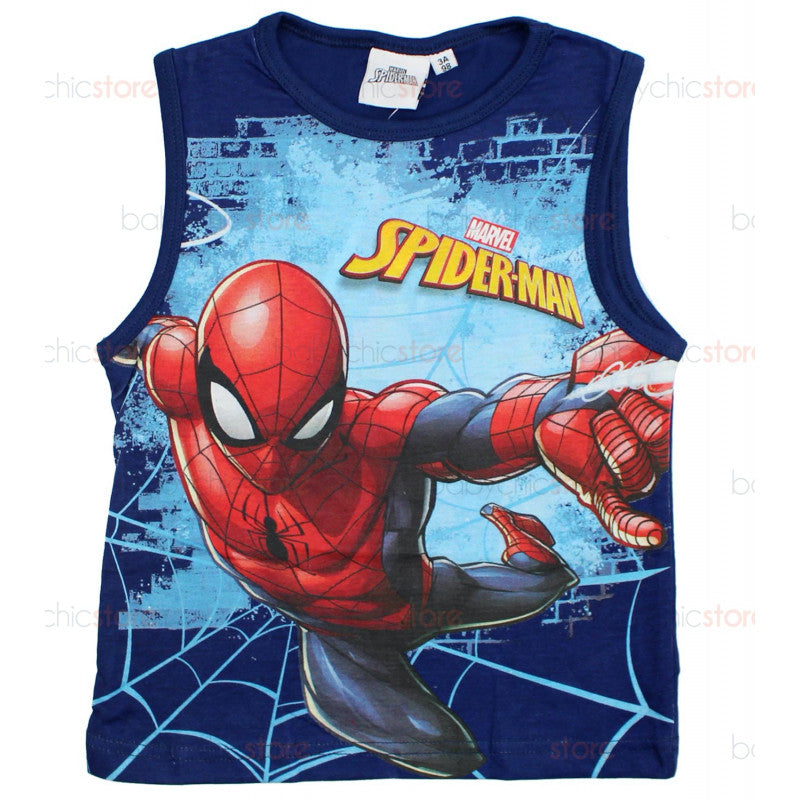 Canotta Spiderman Blu - 8 Anni
