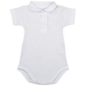 Body Neonato mezza manica modello Polo - 1 Mese