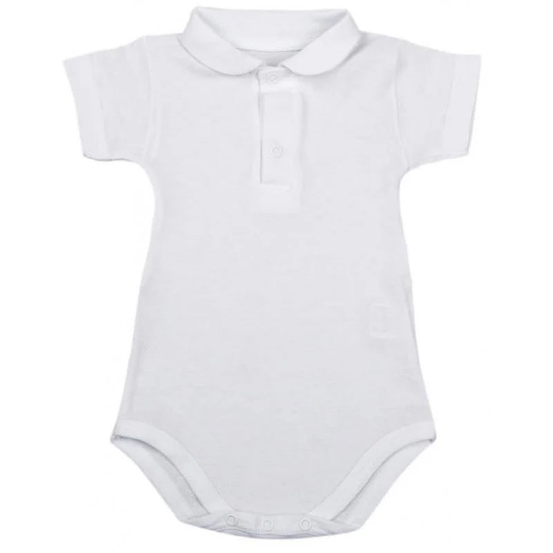 Body Neonato mezza manica modello Polo - 12 Mesi
