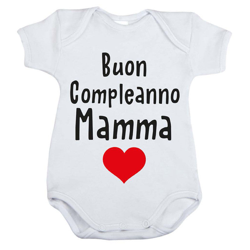 Body Buon Compleanno Mamma - 6/9 Mesi