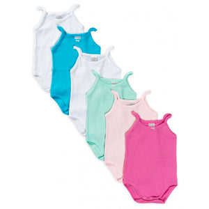 Set 6 Body Neonato con Spalla Stretta - 0 Mesi
