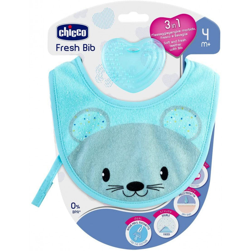 Bavaglino Massaggiagengive Chicco Blu
