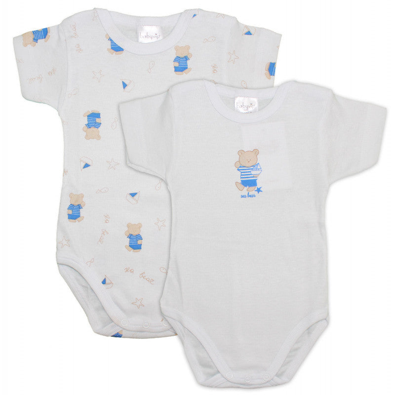 Set 2 Body Orsetto Azzurro - 9 Mesi