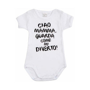 Body Neonato - Ciao Mamma come mi diverto! - 12 Mesi