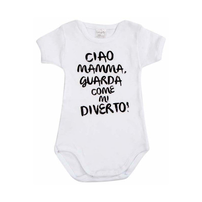 Body Neonato - Ciao Mamma come mi diverto! - 12 Mesi