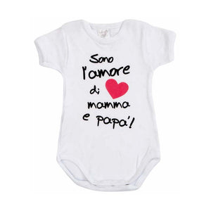 Body Neonato Sono l'amore di Mamma e Papà - 12 Mesi