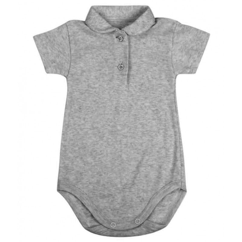Body Neonato modello Polo Grigio - 3 Mesi