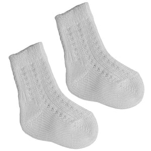 Calzino Corto in Cotone Bianco - 16 - 19