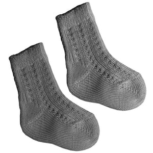 Calzino Corto in Cotone Grigio - 16 - 19