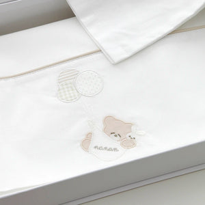Set Lenzuola per Lettino Palloncino Nanan - Bianco