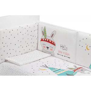 Completo Piumone e Paracolpi per Lettino - Little Indian Bianco - 2