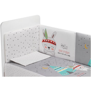 Completo Piumone e Paracolpi per Lettino - Little Indian Grigio - 2