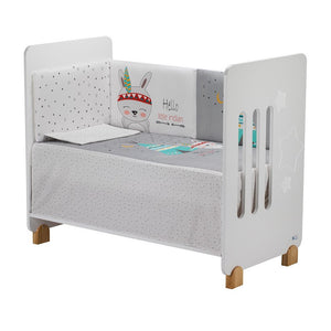 Completo Piumone e Paracolpi per Lettino - Little Indian Grigio - 3