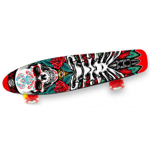 Skateboard Con Ruote Led - Teschio
