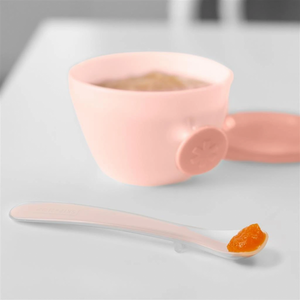 Set da 2 Cucchiai in Silicone-Grigio Rosa - 3