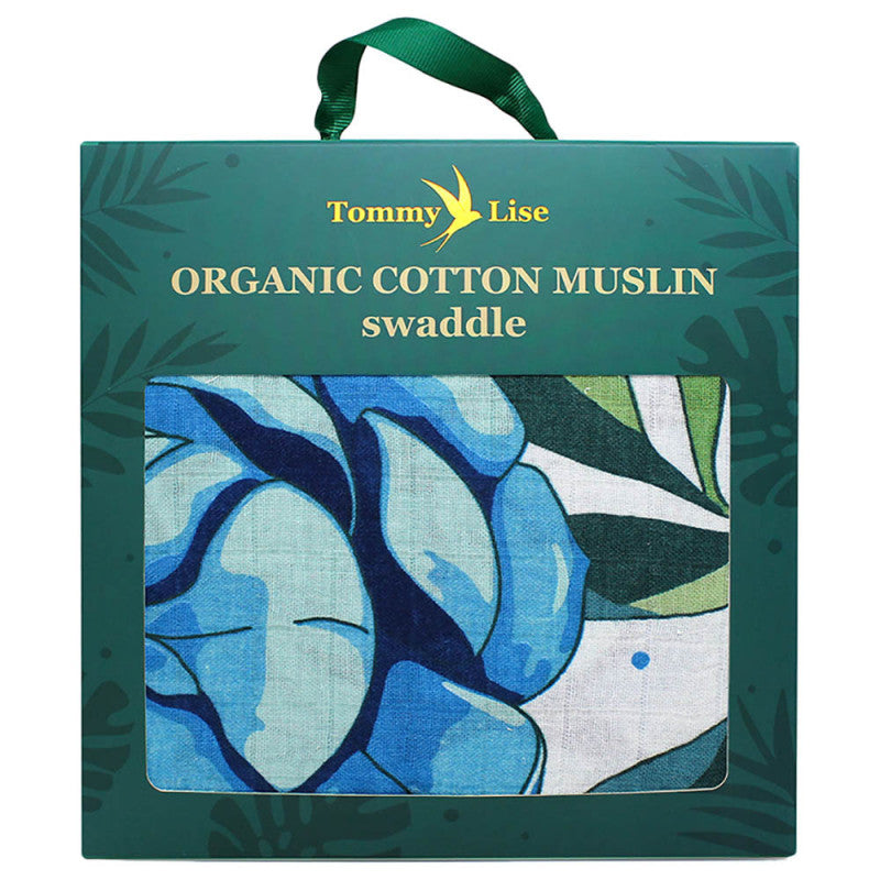 Tommy Lise - Mussola in Cotone Biologico Azure Blossom