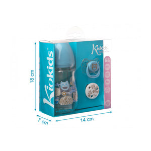 Set Biberon, Ciuccio e Clip - Azzurro - 4