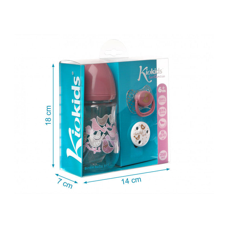 Set Biberon, Ciuccio e Clip - Rosa - 4