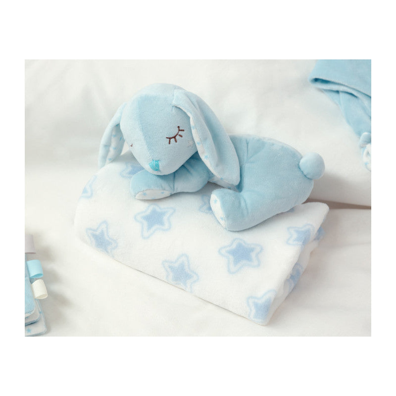 Peluche Coniglietto con Copertina - Azzurro - 2