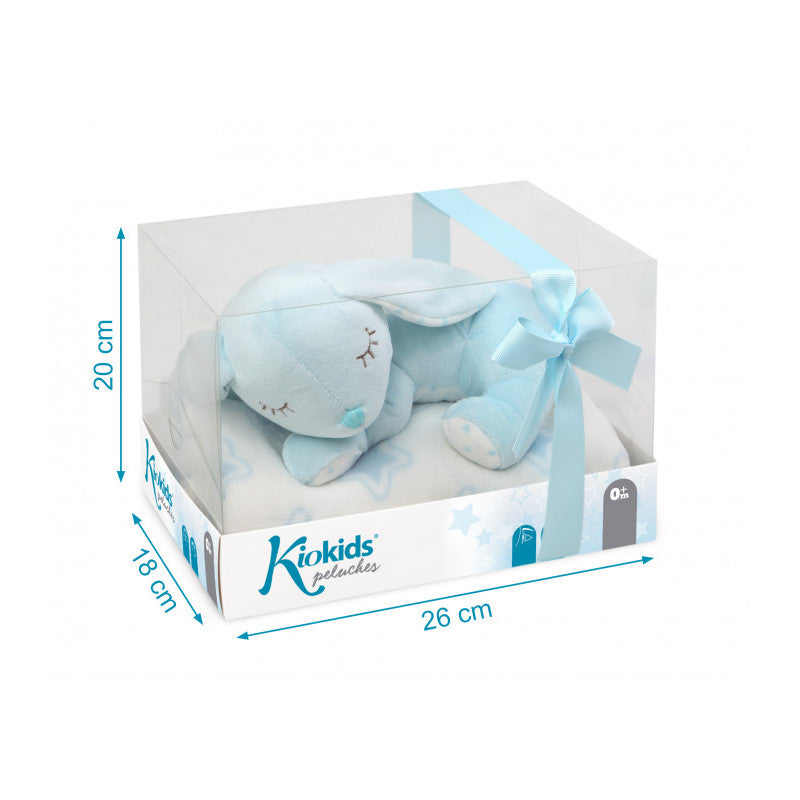 Peluche Coniglietto con Copertina - Azzurro - 5