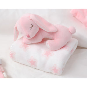 Peluche Coniglietto con Copertina - Rosa