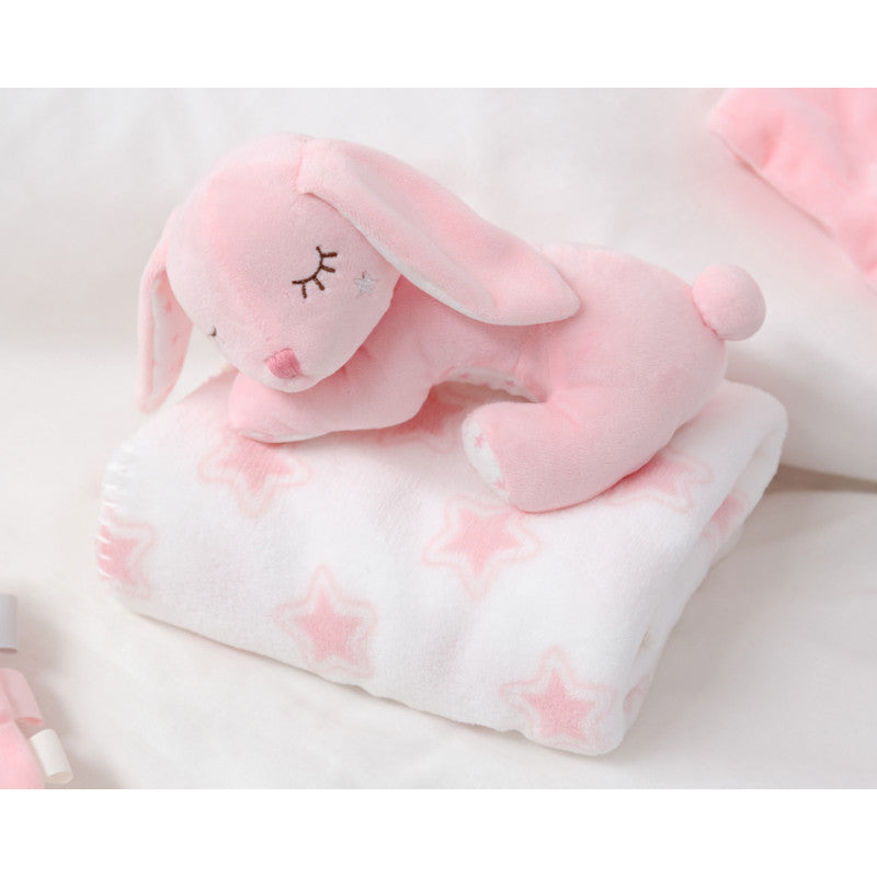 Peluche Coniglietto con Copertina - Rosa