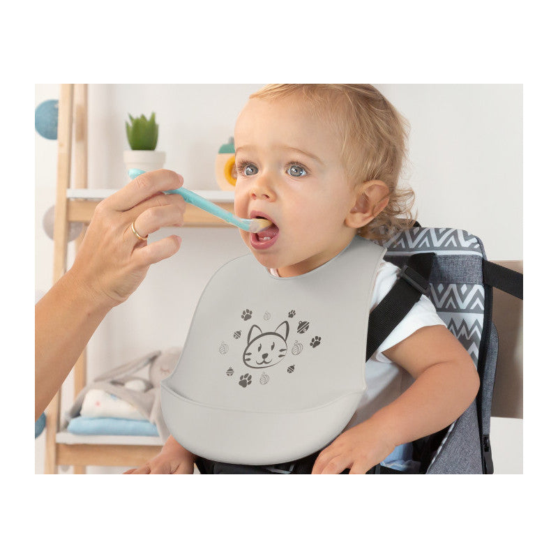 Kiokids - Bavaglino in Silicone - Grigio - 2
